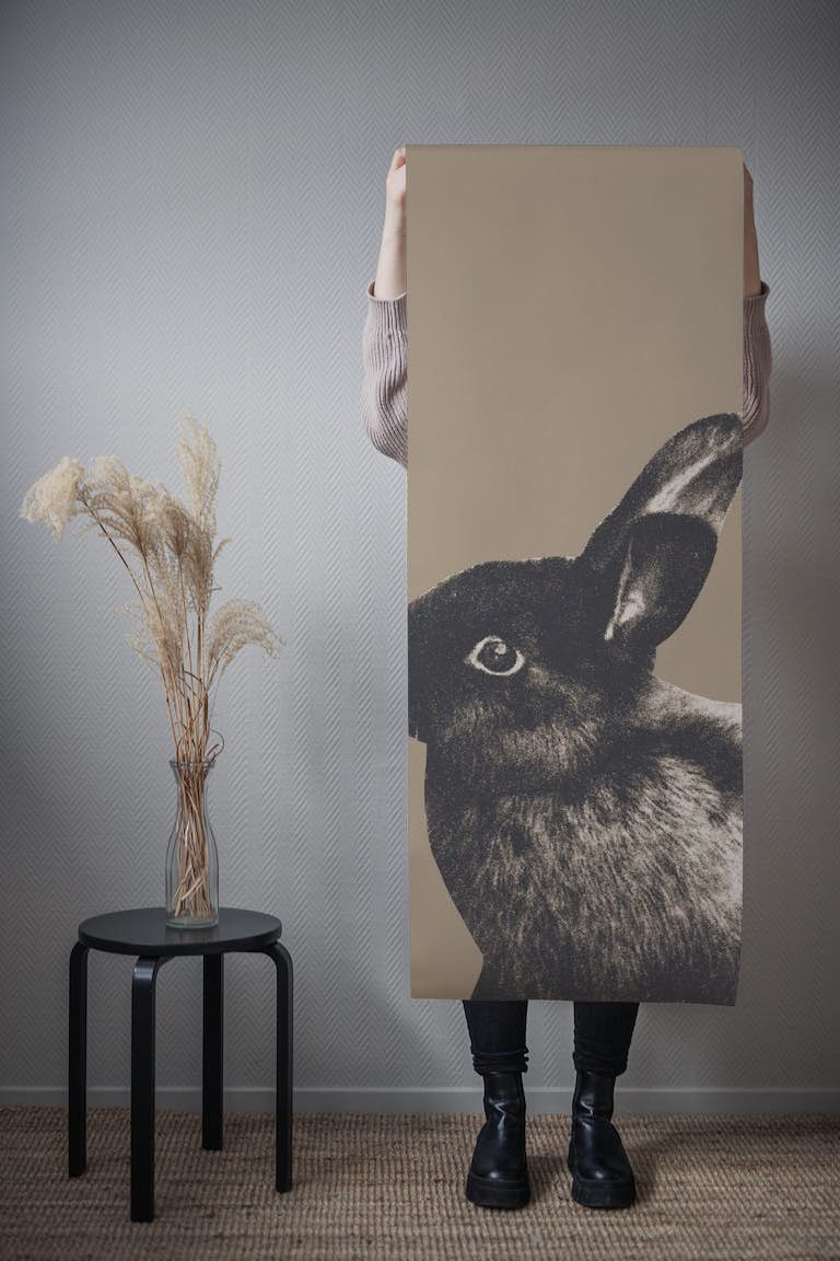 Little Rabbit on Sepia 1 behang roll