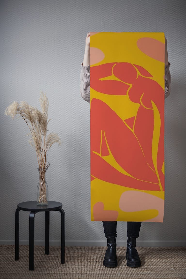 Matisse Inspired Beach Orange tapetit roll