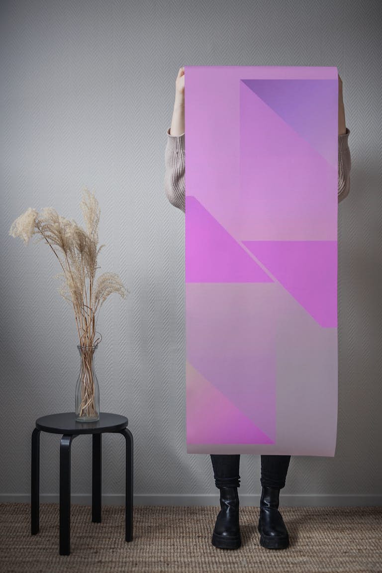Mid Century Soft Pastel Purple behang roll
