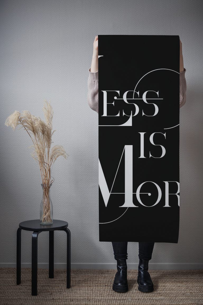 Less Is More Typography papel de parede roll