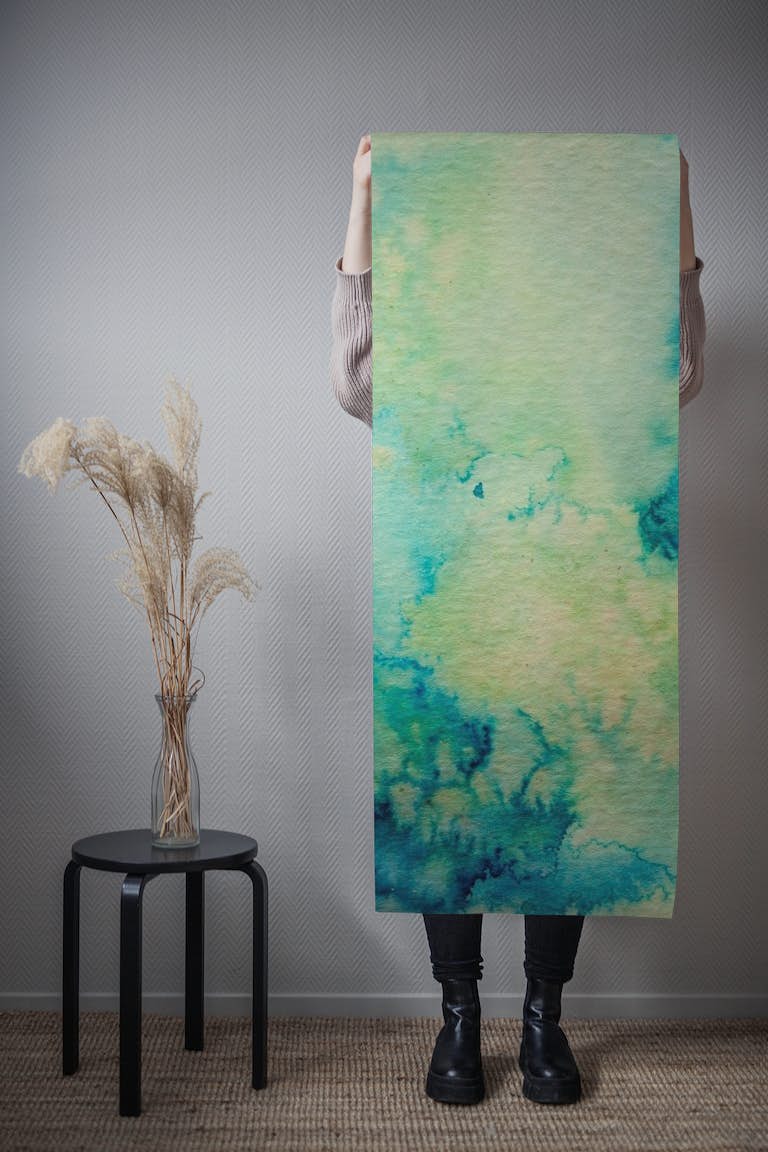 Watercolor tie dye wash tapetit roll