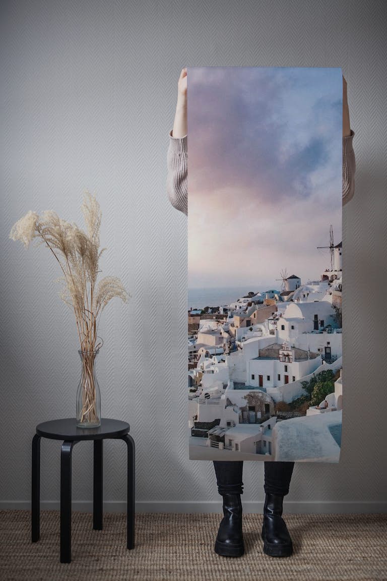 Santorini Sunset Bliss 2 papel de parede roll