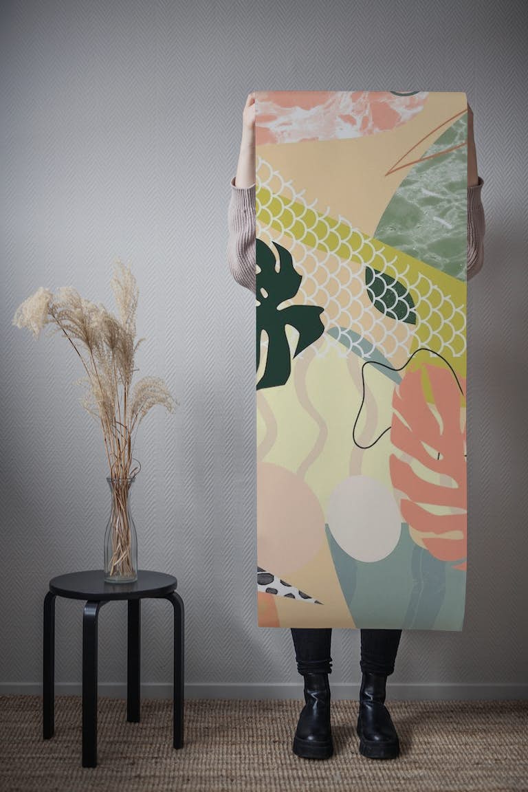 Tropical wall decor tapet roll