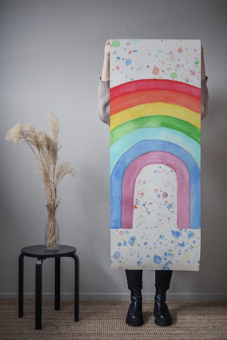 Watercolor Magical Rainbow papel de parede roll