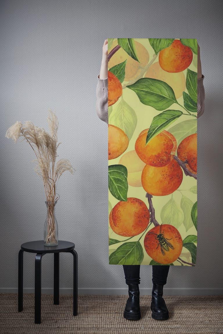 Apricot garden 2 papel de parede roll