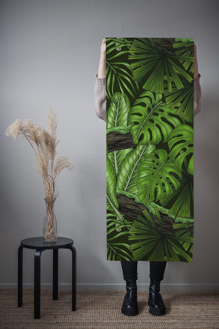 Jungle leaves 3 wallpaper roll