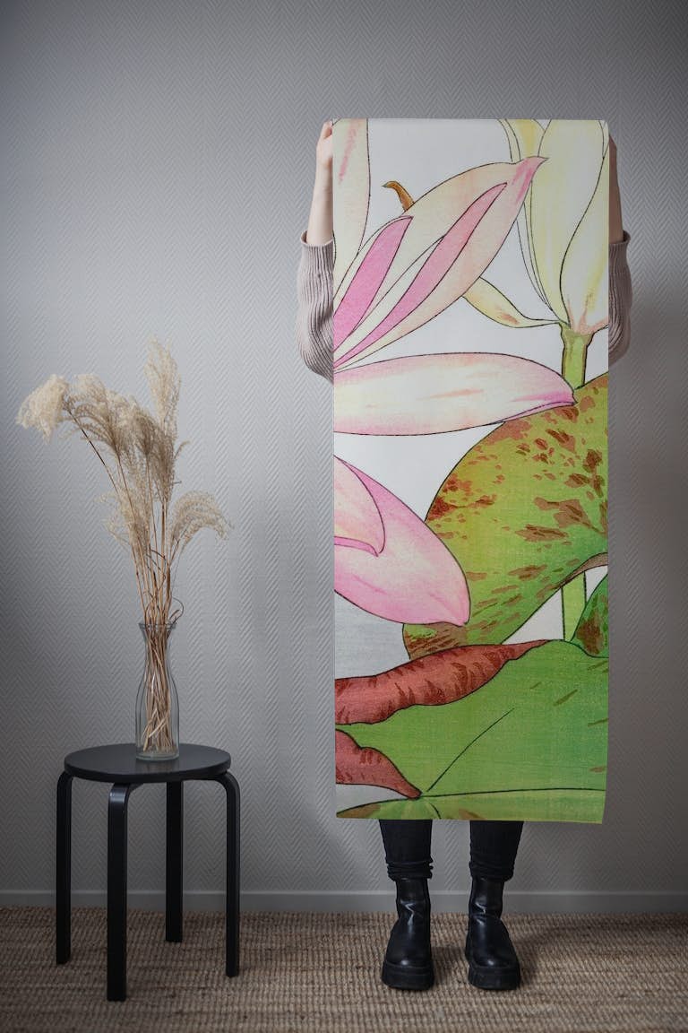 Vintage Lotus Floral tapetit roll