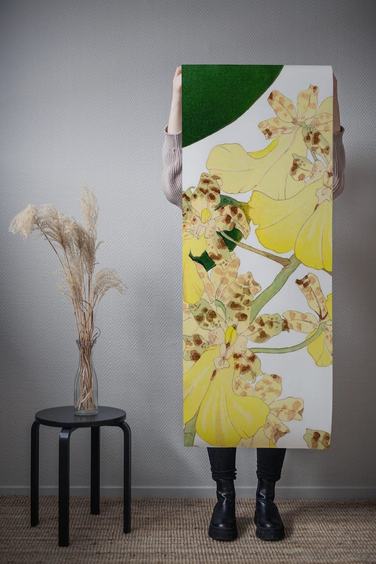 Vintage Yellow Flower Floral wallpaper roll