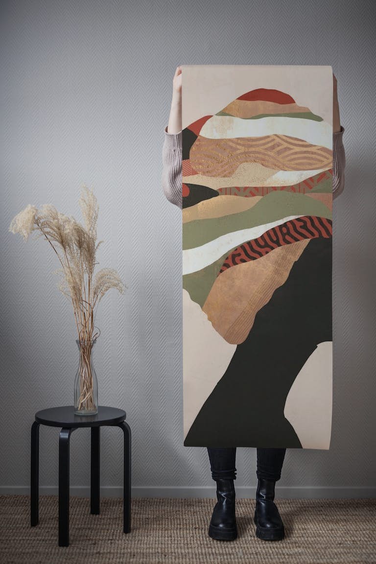 Woman Abstract Turban 6 papel pintado roll