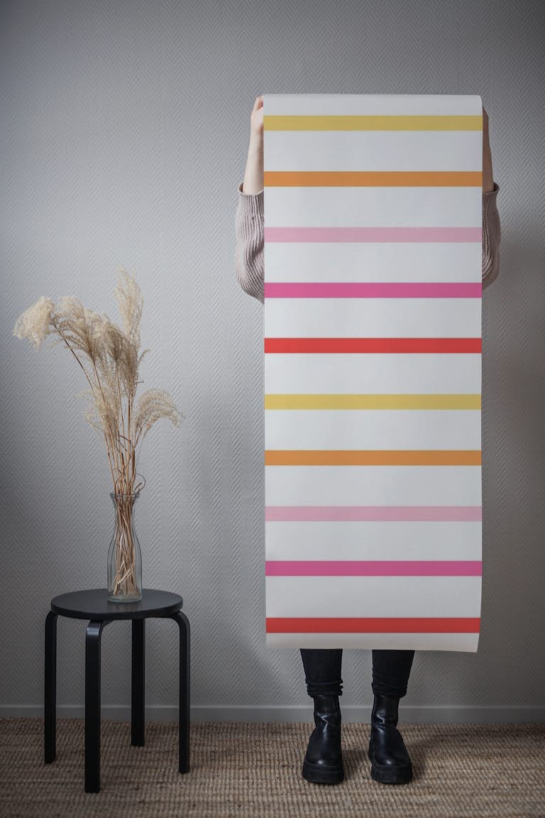 Stripes Pastels papel de parede roll