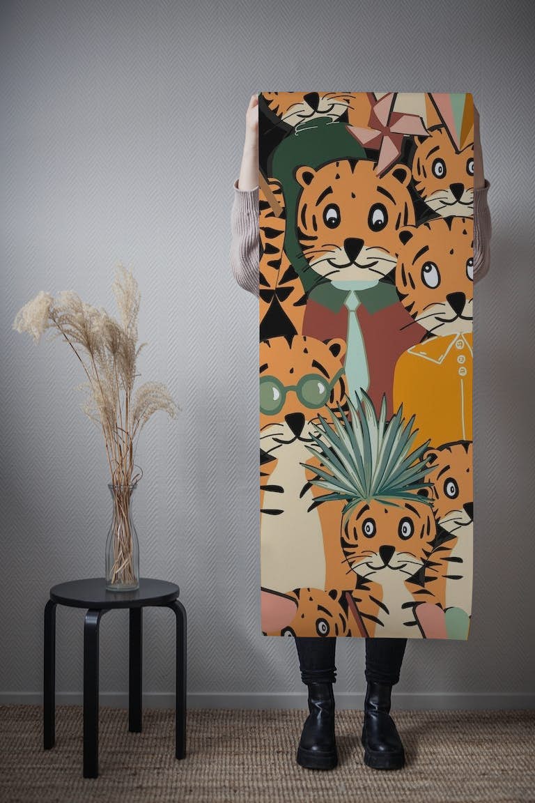 Cute Tigers wallpaper roll
