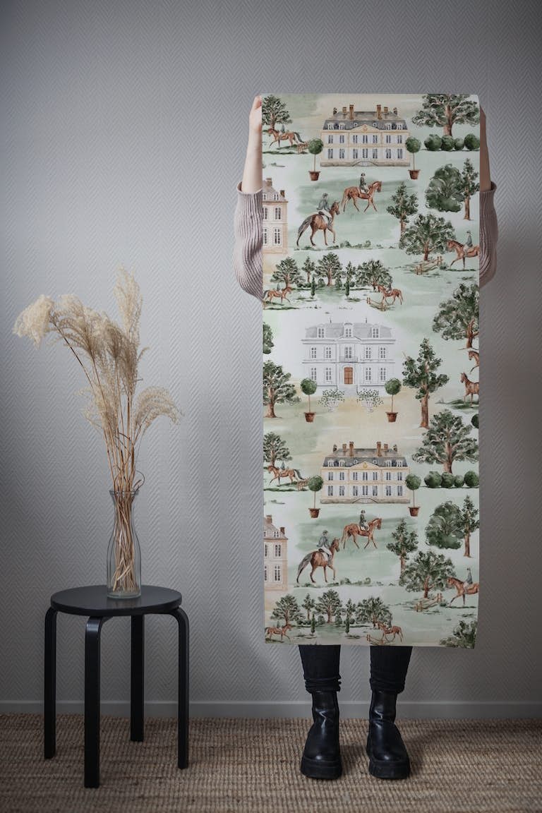 English country garden houses tapetit roll