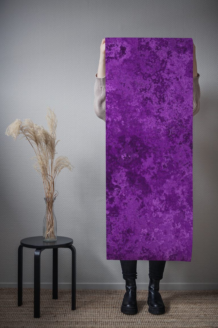 Subtle Moss Texture Plum Purple tapeta roll