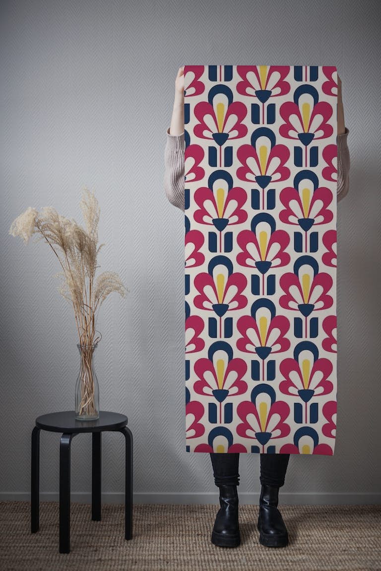 1052 abstract floral pattern tapetit roll