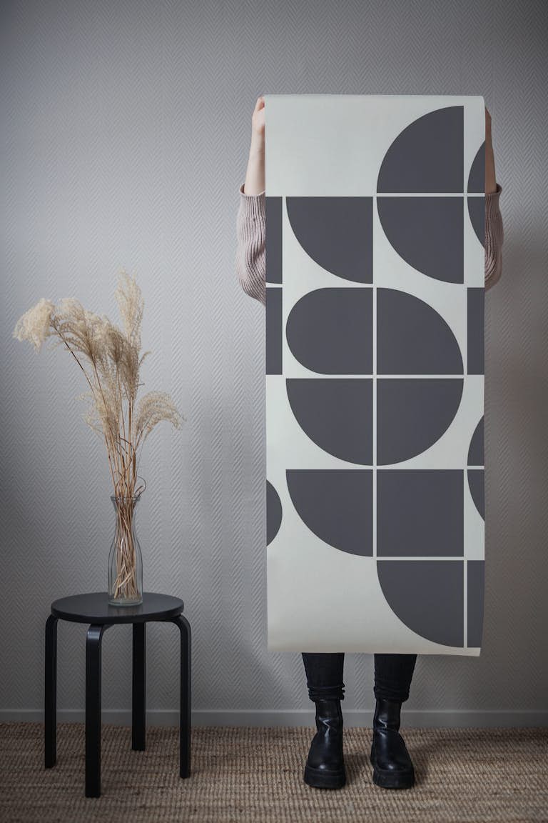 Bauhaus Grey tapetit roll