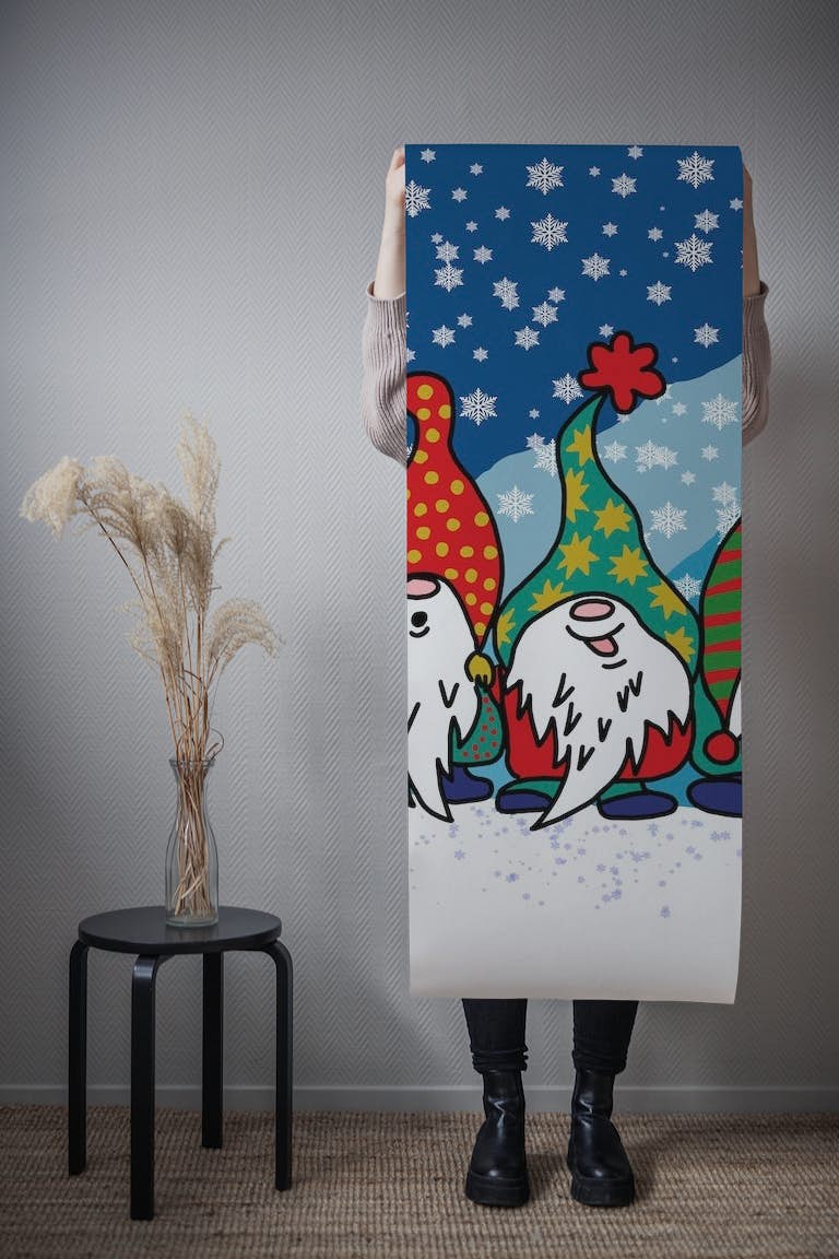 Singing Gnomes Winter tapety roll