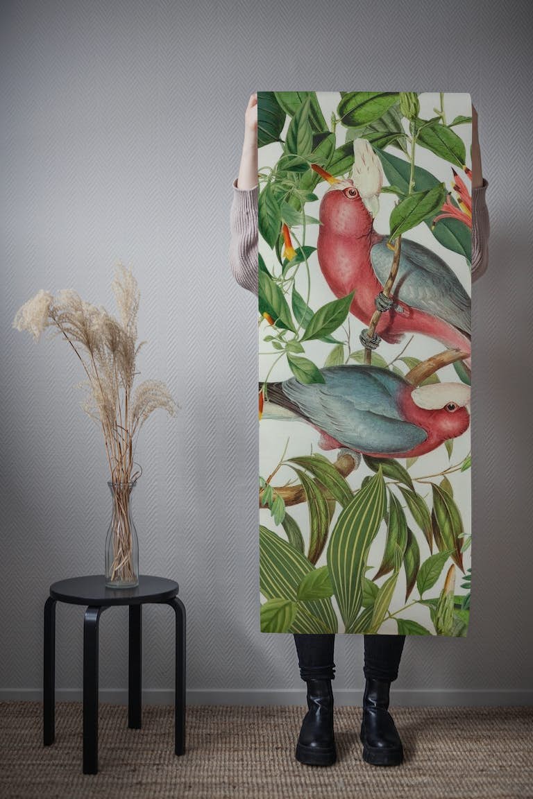 Tropical Cockatoos Paradise papel pintado roll