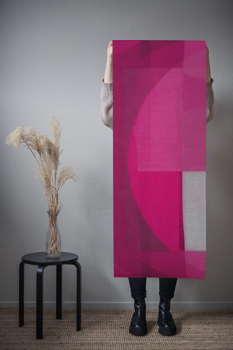 Bauhaus Background Magenta tapetit roll