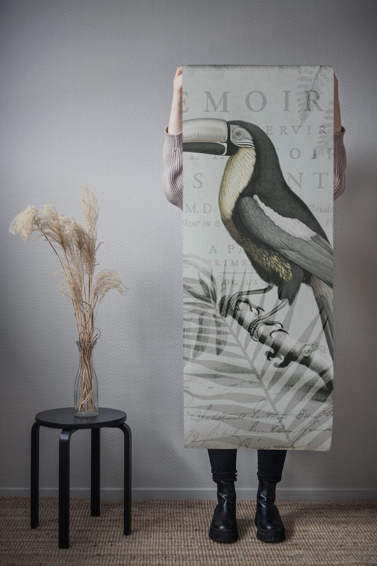 Toucans Tropical Paradise Grey tapete roll