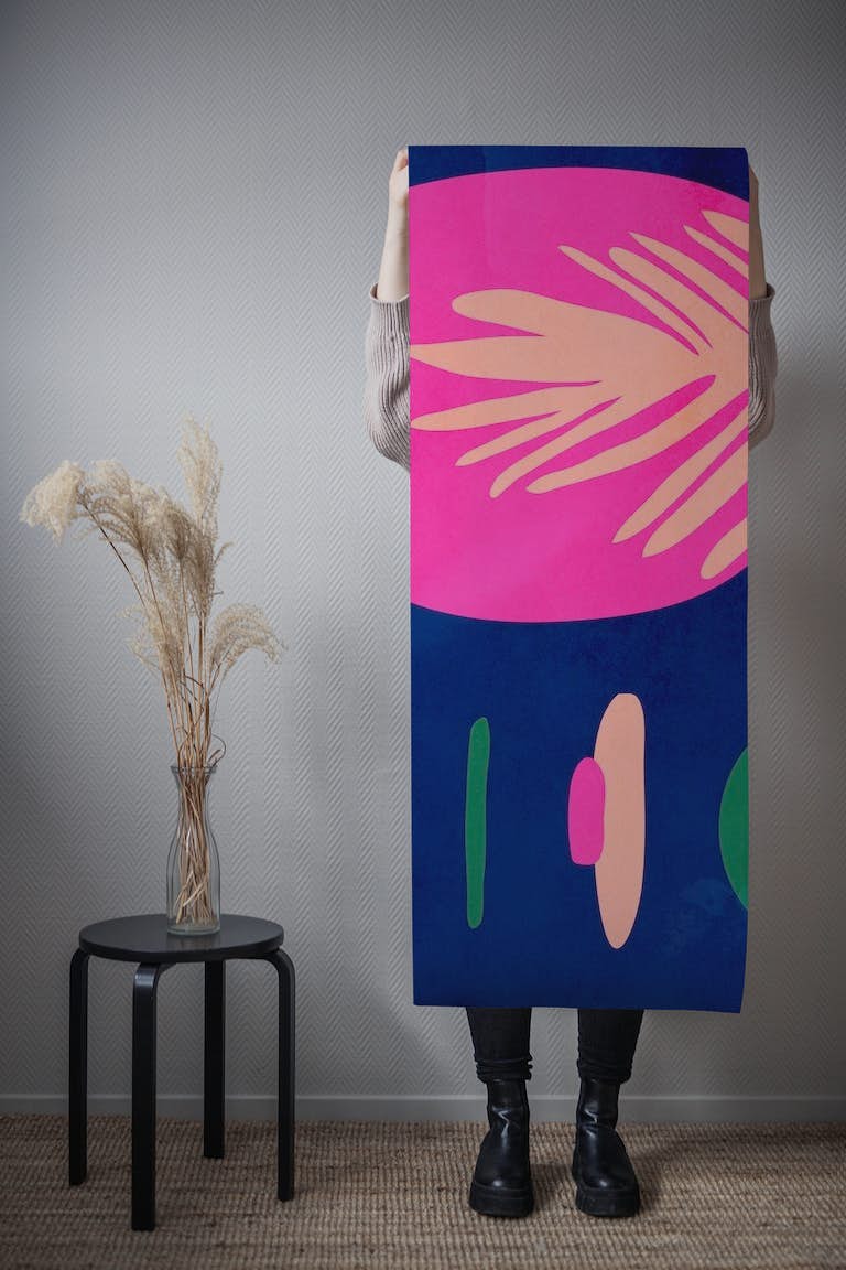 Mid Century Palm Leaves ταπετσαρία roll