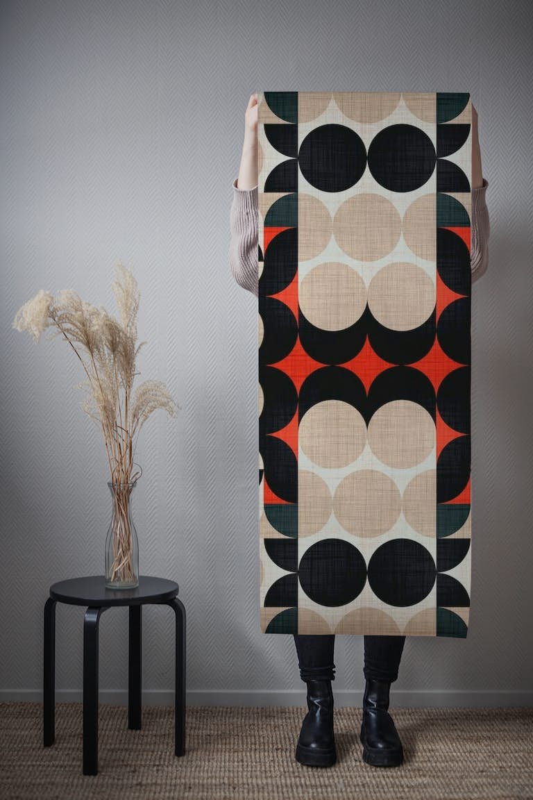 Bauhaus Fabric Pattern papel de parede roll