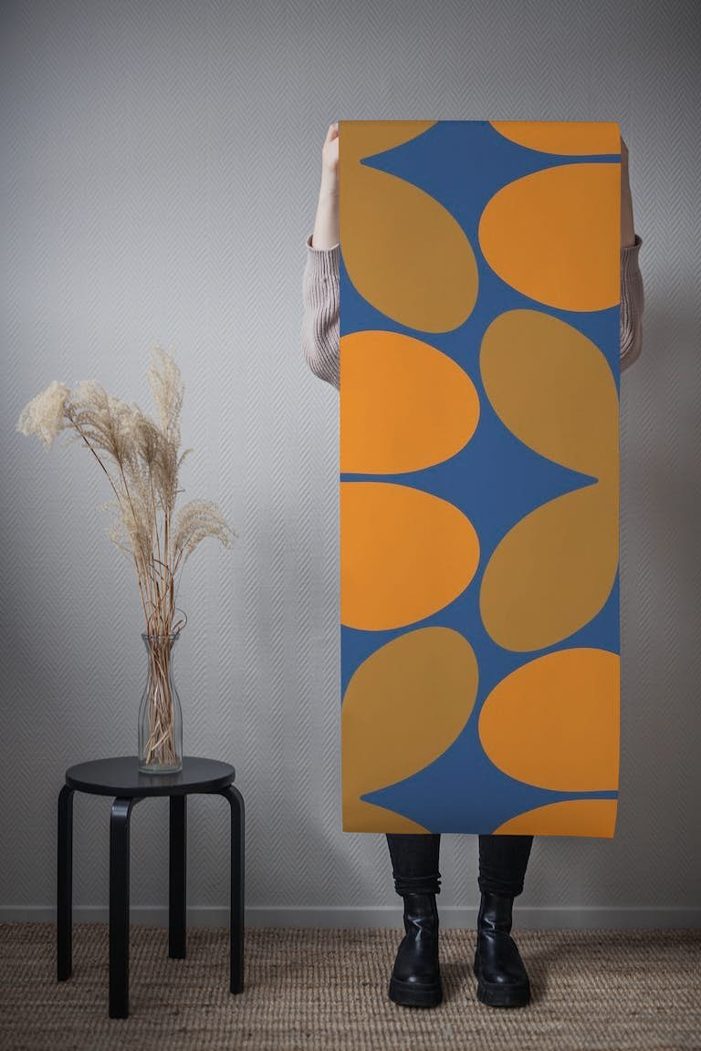 Large Mid Century Flowers ταπετσαρία roll