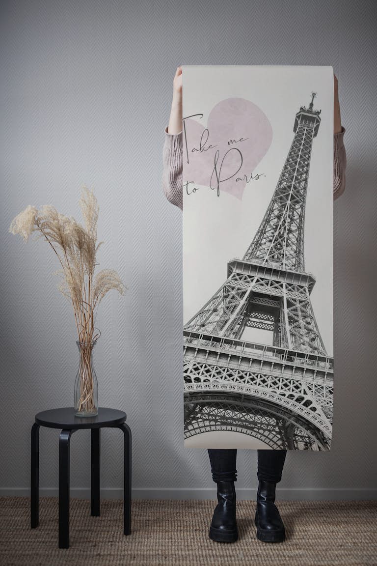 Romantic Eiffel Tower - Take me to Paris tapetit roll