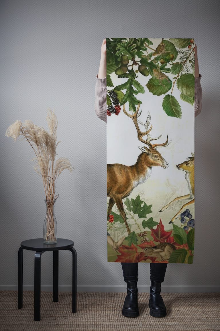 Nostalgic Autumn guardians of the forest 2 behang roll