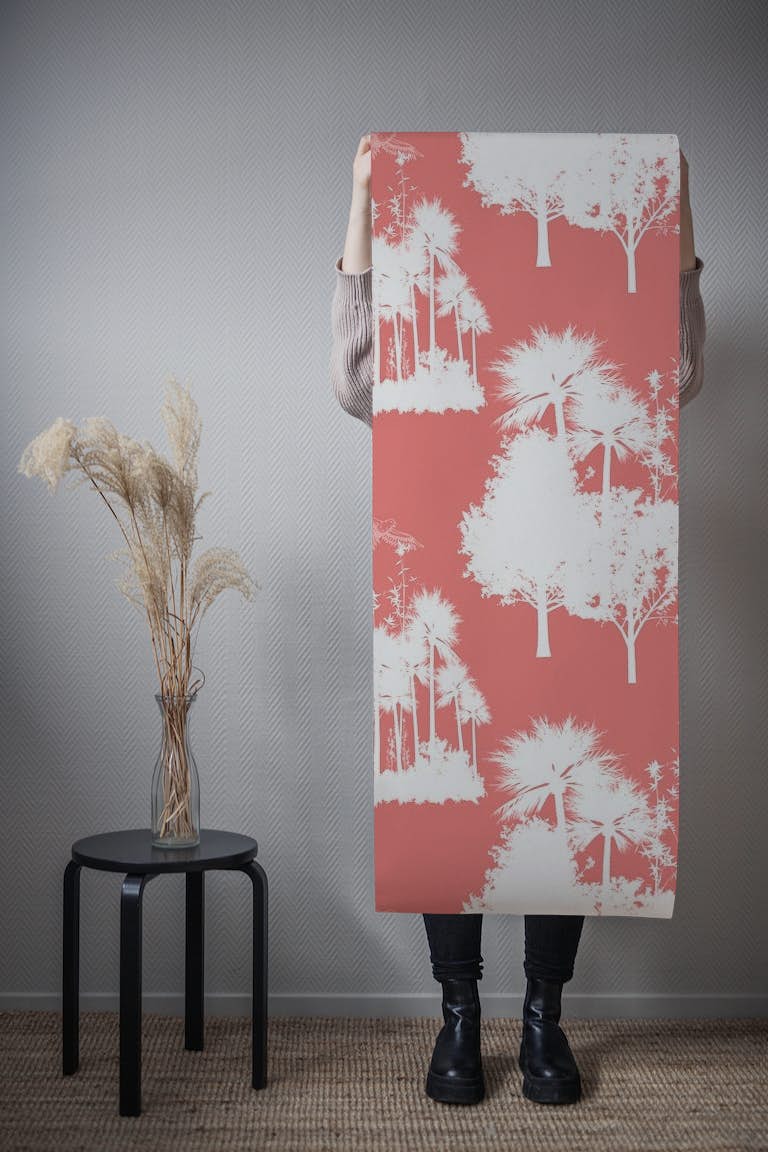Red Background Safari Toile behang roll