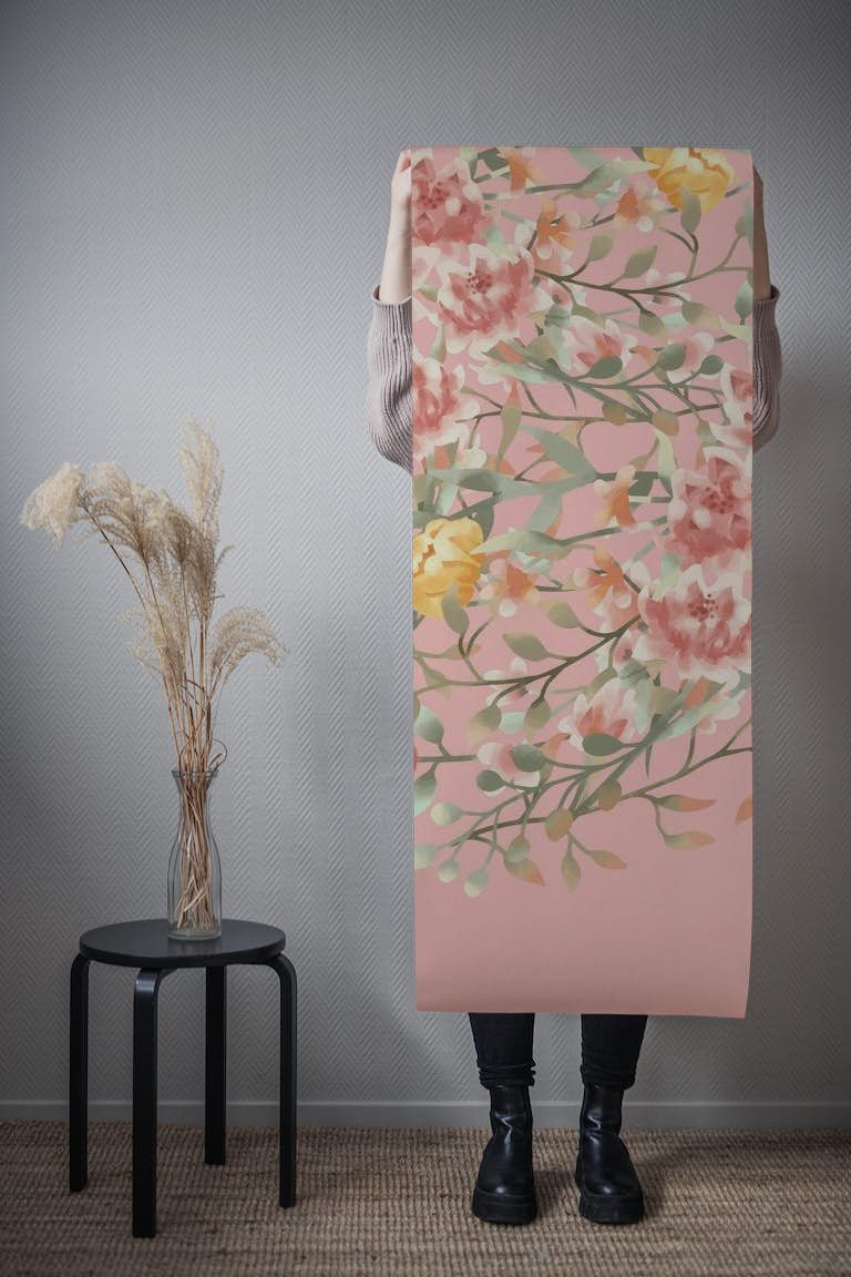 Dreamy Wildflower Watercolor wallpaper roll