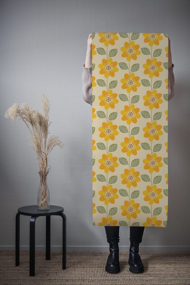 Sunflower Pattern tapetit roll