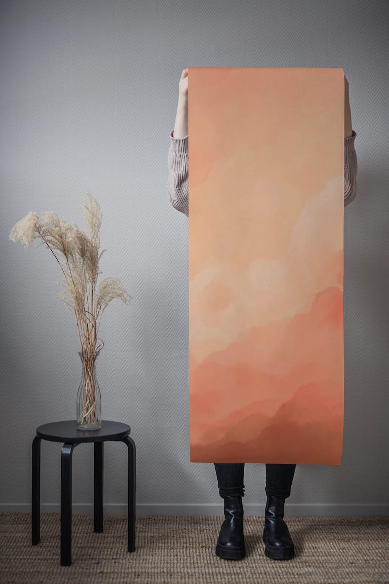 PeachFuzz Watercolor Clouds papiers peint roll