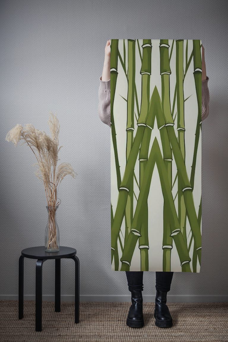 Art Deco Bamboo Grass Tribal tapet roll