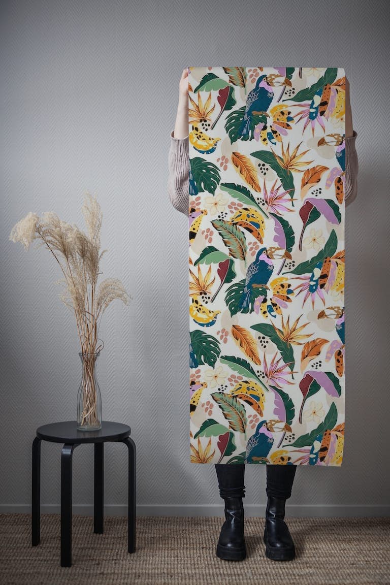 Toucans in wild tropical nature-B papel pintado roll