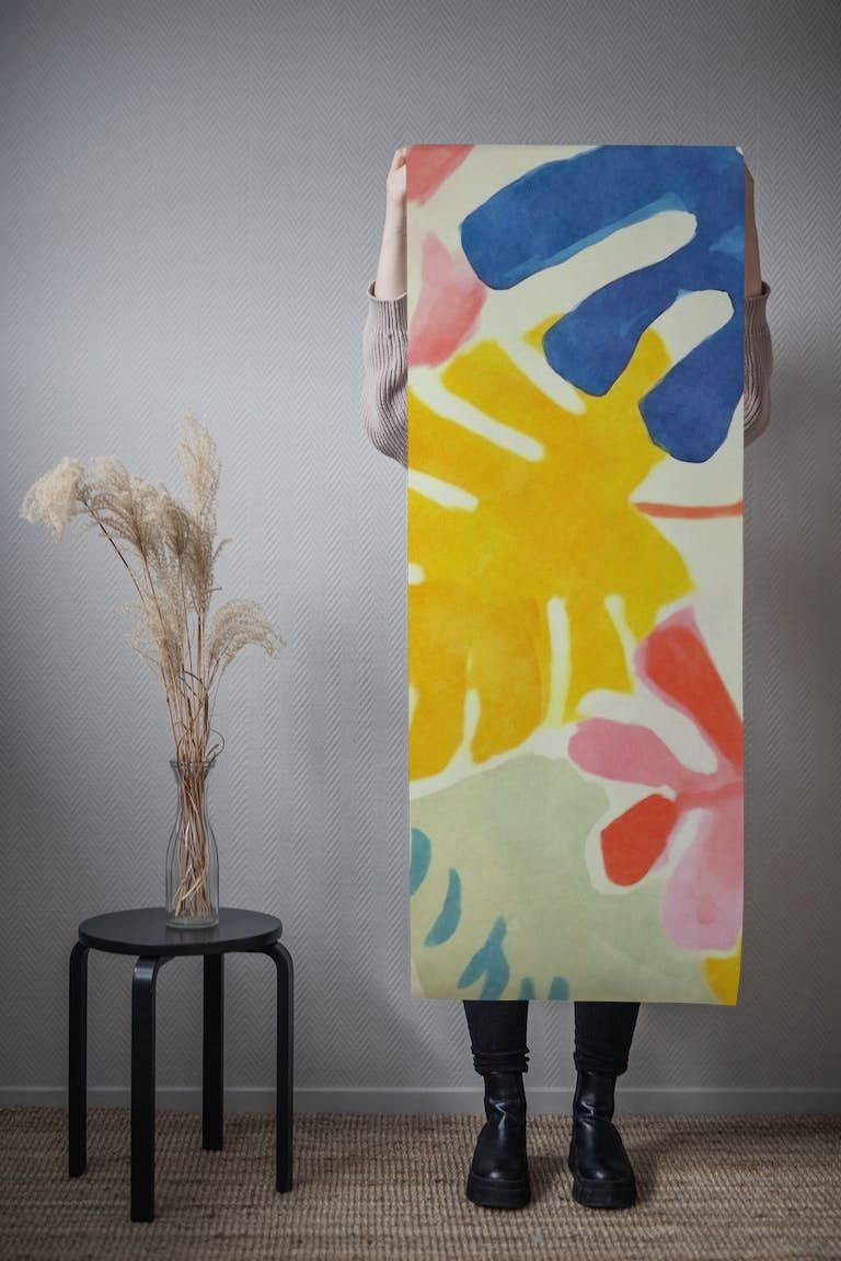 Fancy Flowers Matisse Style papel de parede roll