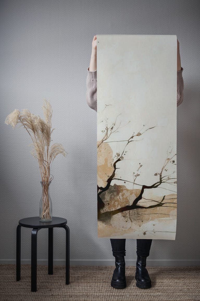 Wabi Sabi Zen Forest Painting tapetit roll