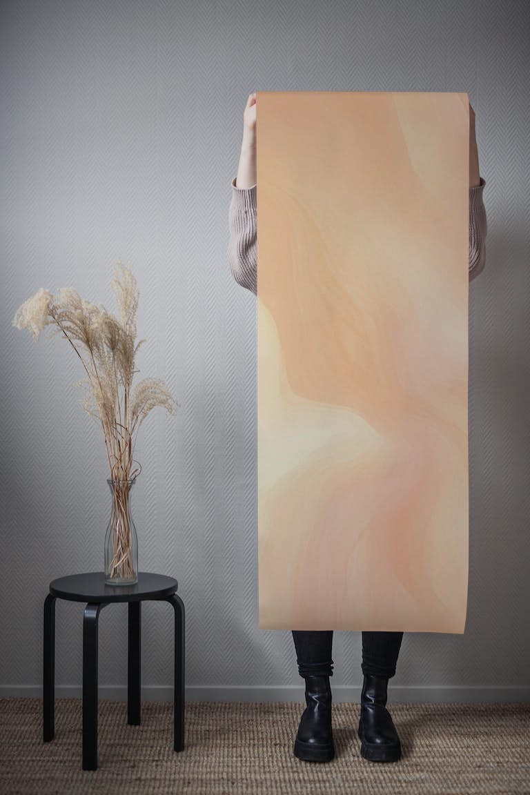 Abstract Color Essence Brushwork Peach tapete roll