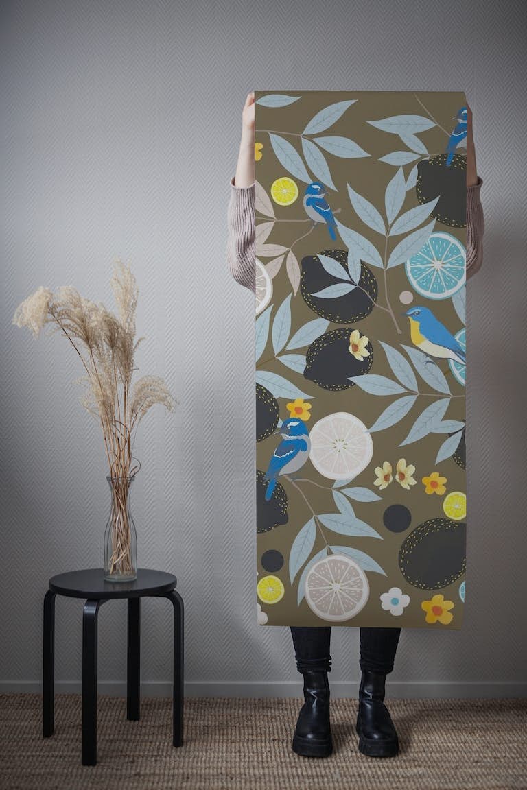 Paradise Garden in Brown Grey tapety roll