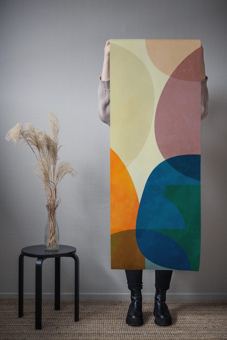 The joy of colors, abstract wall art carta da parati roll
