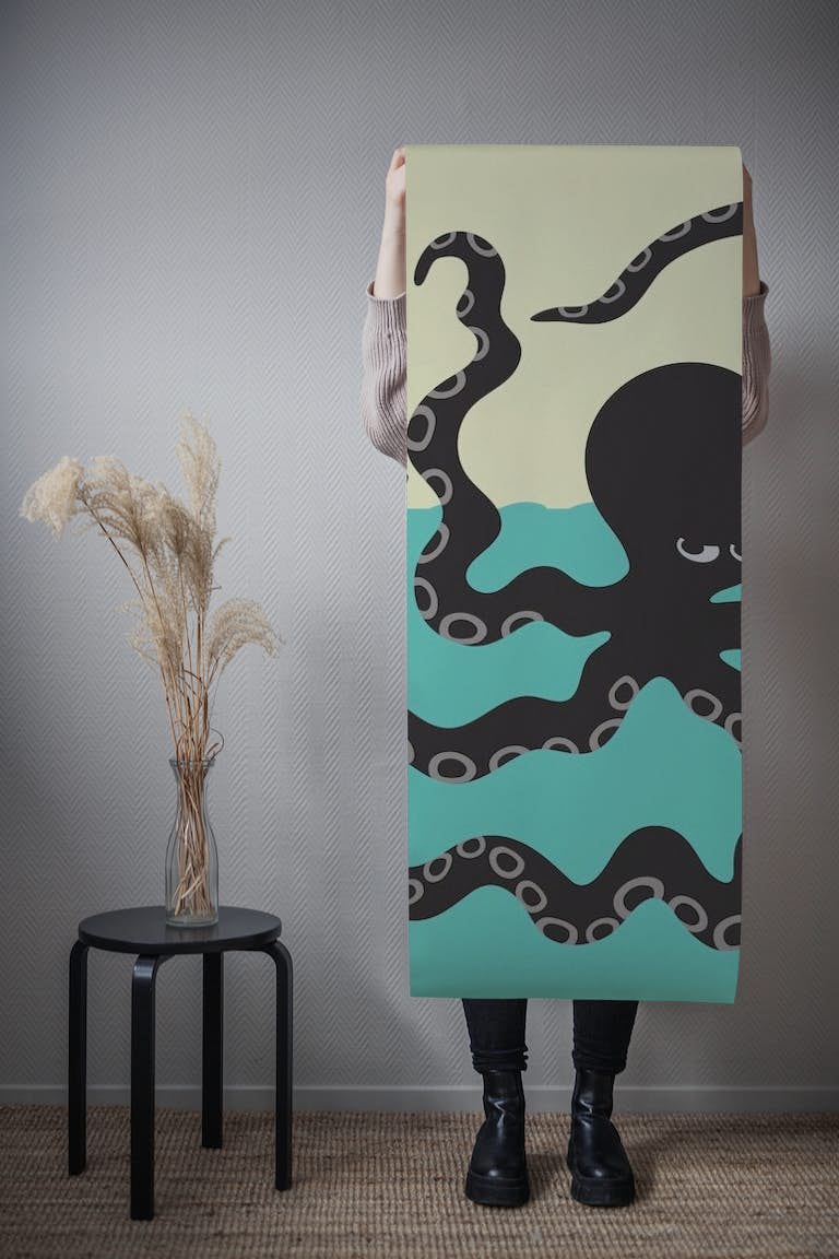 AKKOROKAMUI Japanese Octopus Mythology Mural tapetit roll
