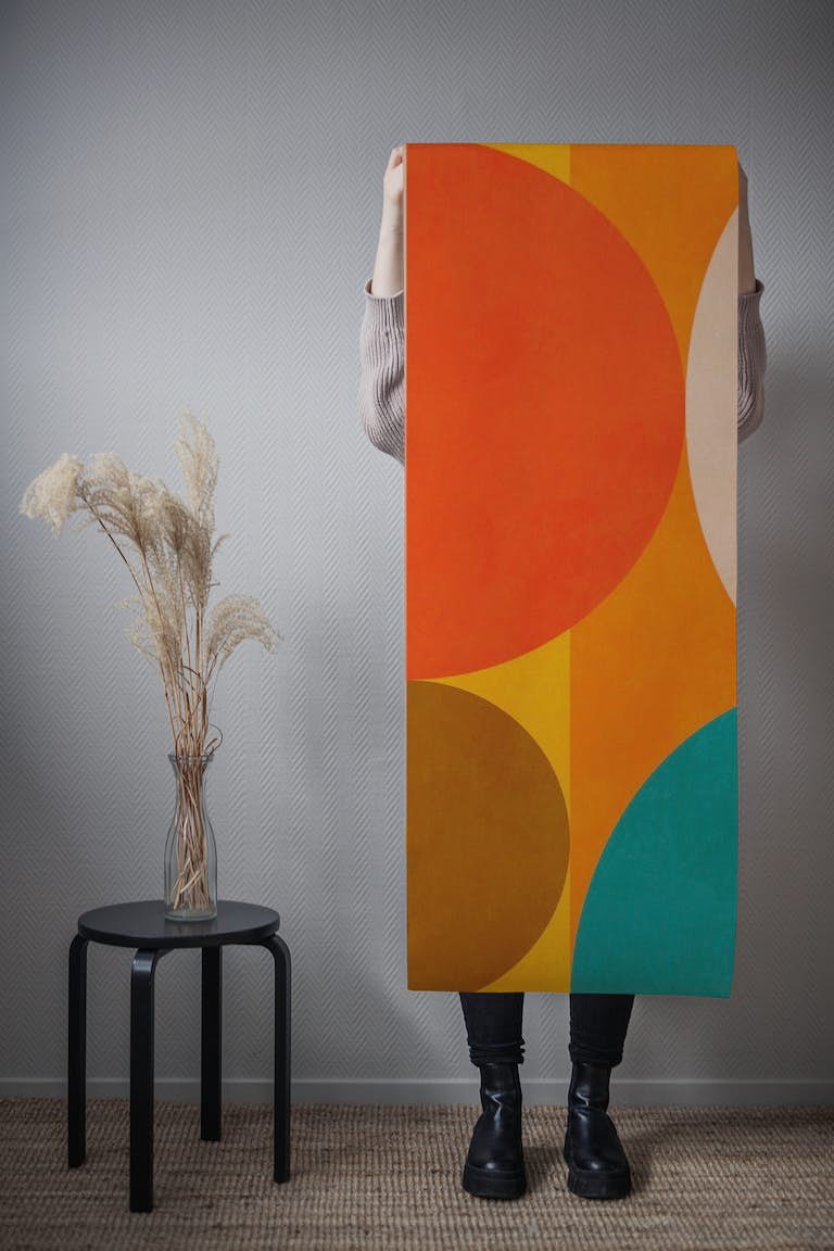 Bauhaus geometric abstraction wallpaper roll
