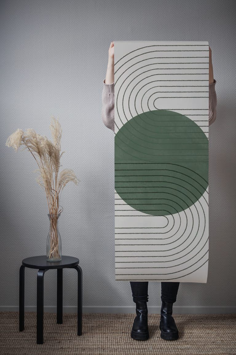 Green Minimalist Organic papel pintado roll