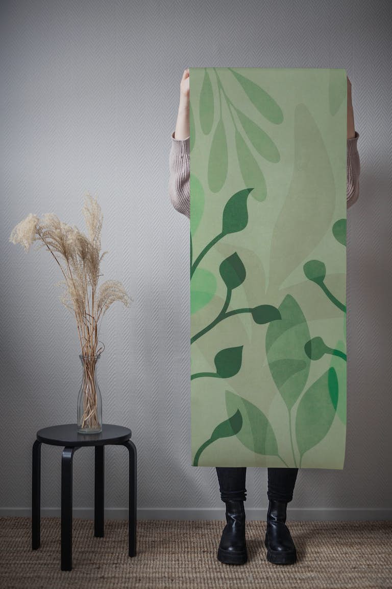Tropical Leaf Layers Green tapety roll