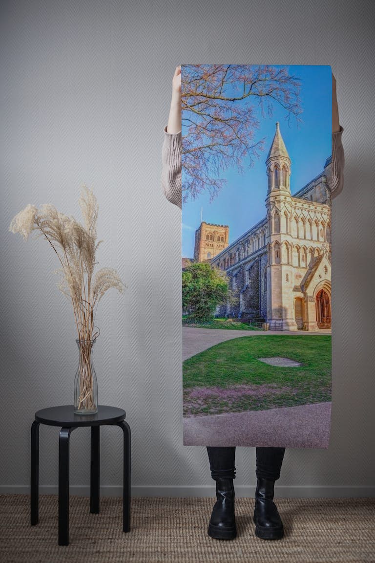 St Albance Cathedral behang roll