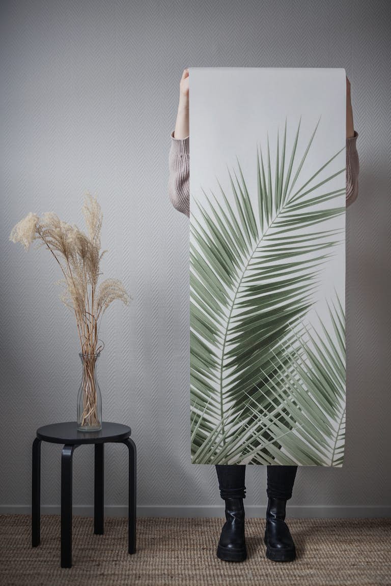 Olive Green Palm Leaves 1 tapet roll