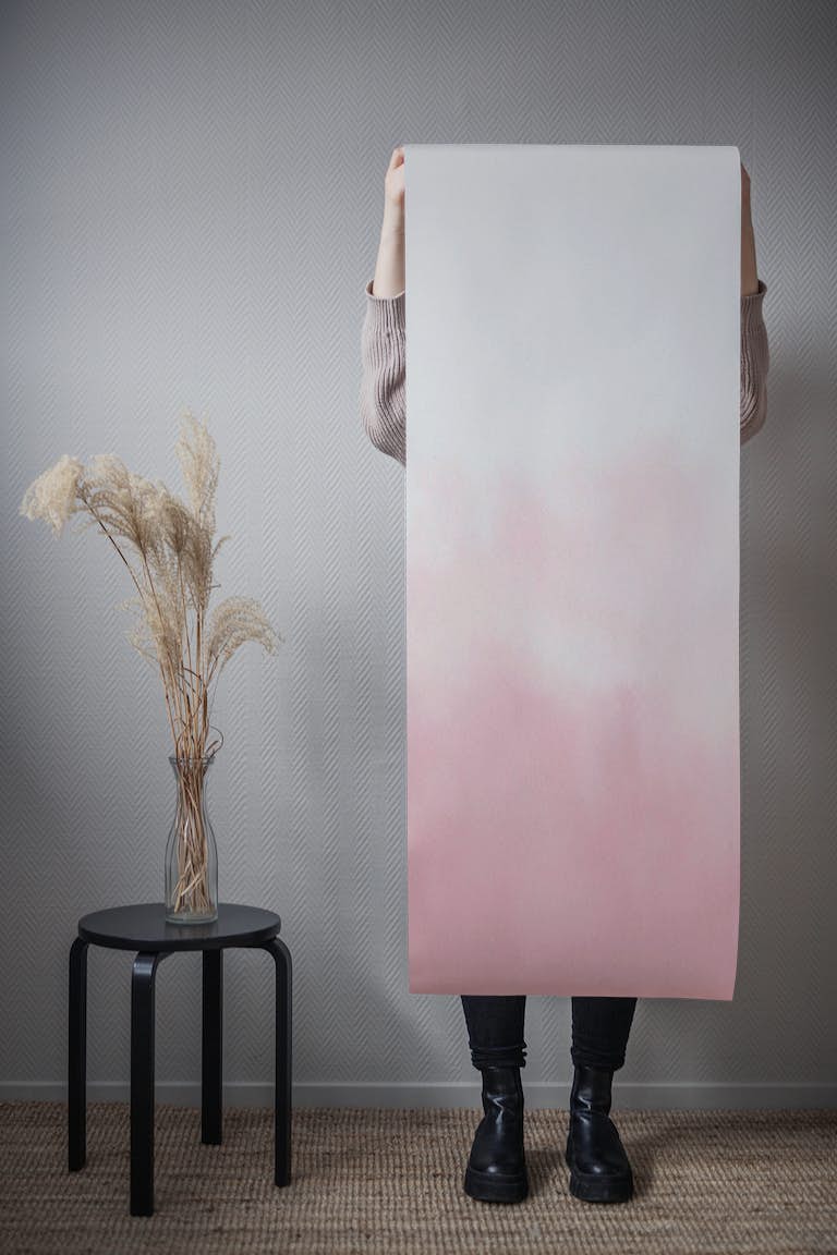 Pink watercolor Gradient Wallpaper behang roll