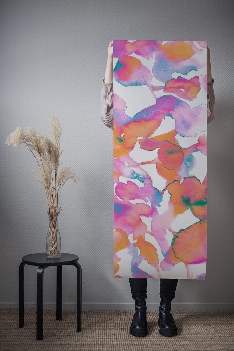 Hello Color Vivid Abstract Floral papel pintado roll