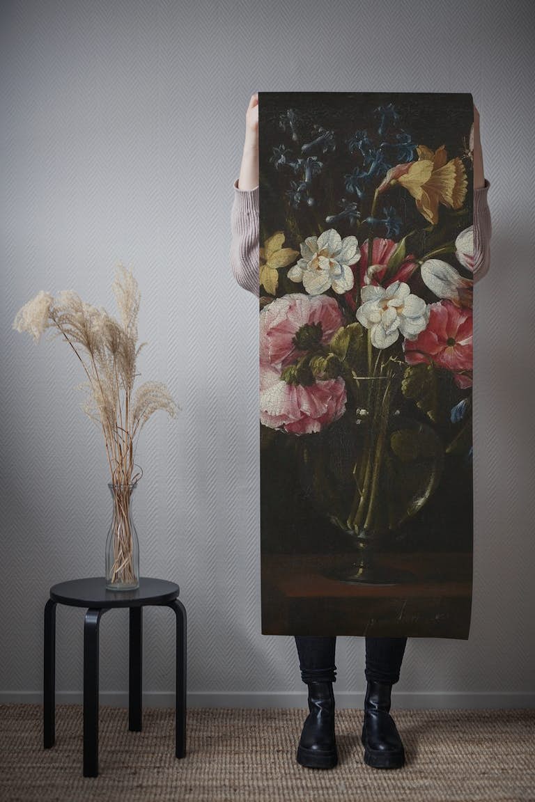 Baroque Vintage Flowers In Vase 5 ταπετσαρία roll