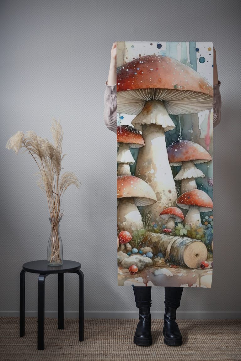 Enchanted Forest Whimsy in Watercolor Dreams wallpaper roll