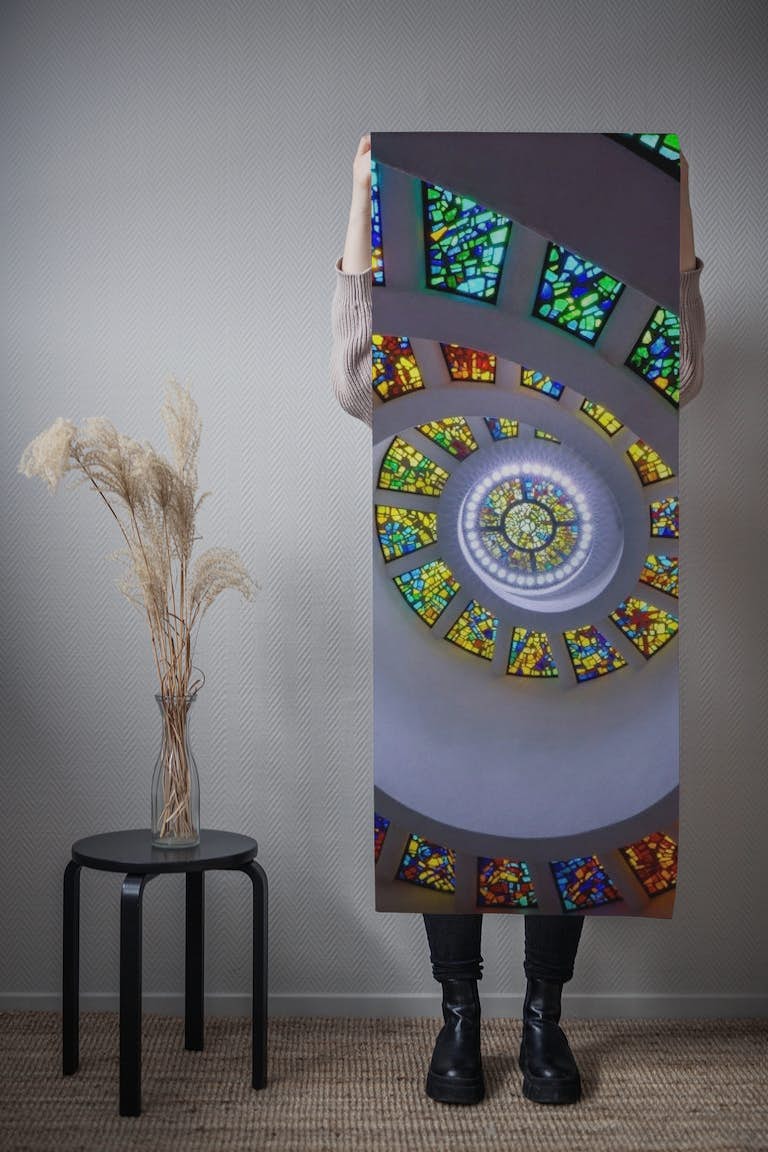 Stained Glass Spirals behang roll